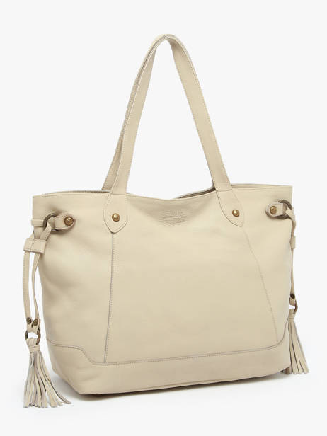 Sac Porté épaule A4 Cow Cuir Basilic pepper Beige cow 155N vue secondaire 2