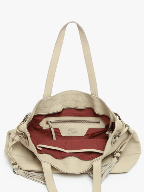 Sac Porté épaule A4 Cow Cuir Basilic pepper Beige cow 155N vue secondaire 3