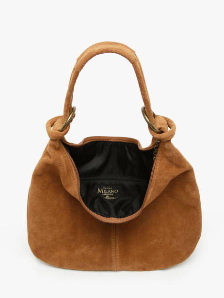 Sac Porté épaule Velvet Cuir Milano Marron velvet VE24111 vue secondaire 3
