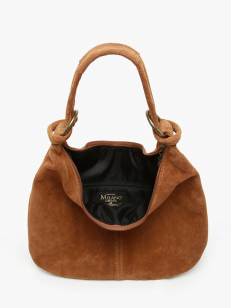 Sac Porté épaule Velvet Cuir Milano Orange velvet VE24111 vue secondaire 3