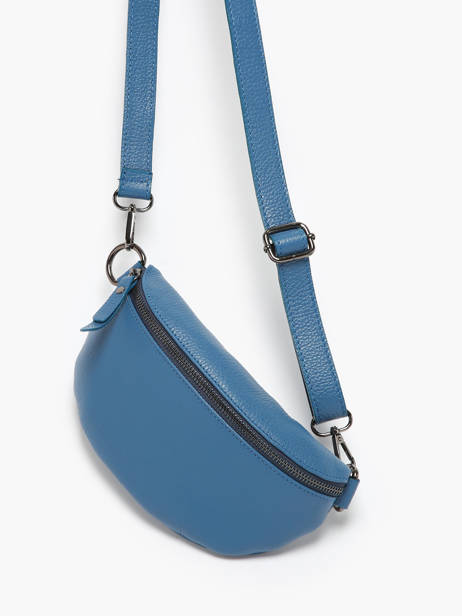 Leather Caviar Belt Bag Milano Blue caviar CA19091B other view 2