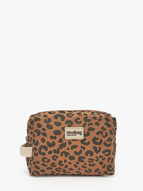 Trousse De Toilette Hindbag Marron leopard LE