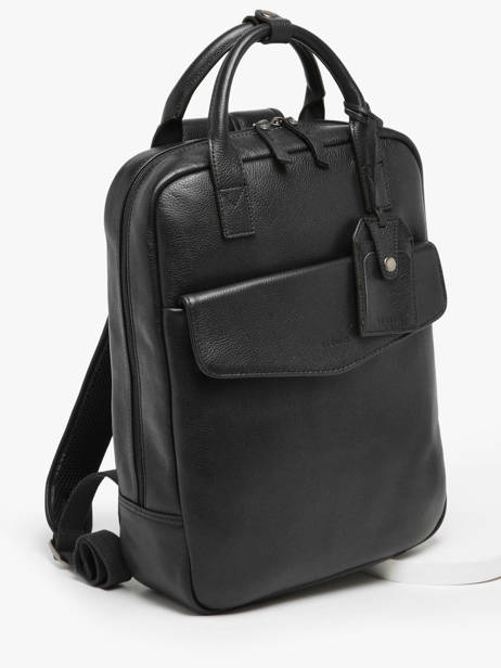 Sac à Dos Business Flandres 1 Compartiment Cuir Etrier Noir flandres EFLA8271 vue secondaire 2