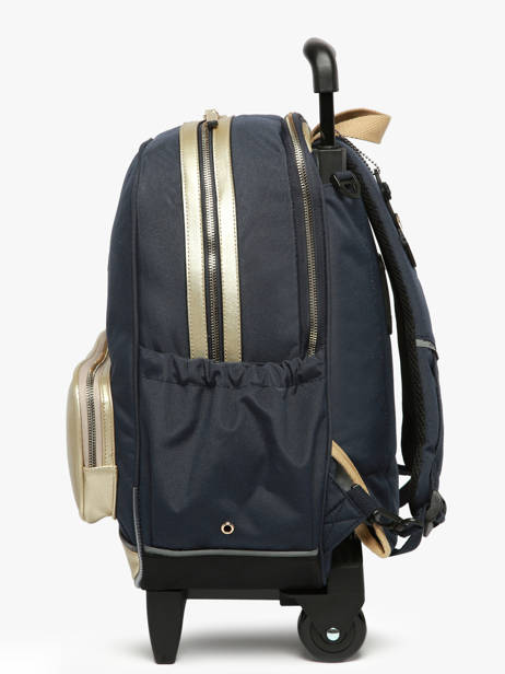2-compartment Wheeled Schoolbag Cameleon Blue vintage fantasy SR40 other view 2