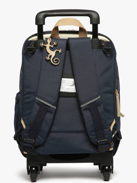 2-compartment Wheeled Schoolbag Cameleon Blue vintage fantasy SR40 other view 4