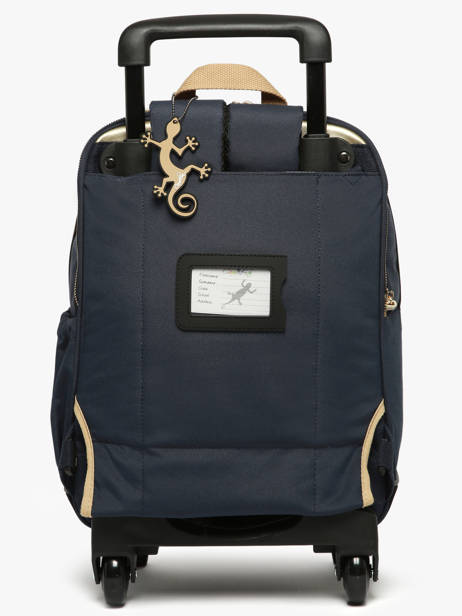 2-compartment Wheeled Schoolbag Cameleon Blue vintage fantasy SR40 other view 5
