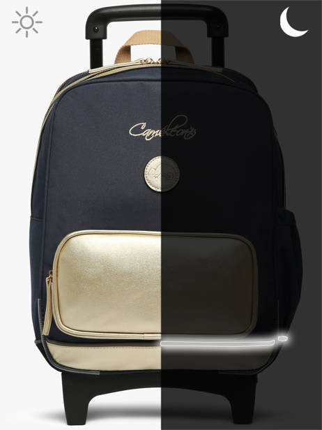 2-compartment Wheeled Schoolbag Cameleon Blue vintage fantasy SR40 other view 9