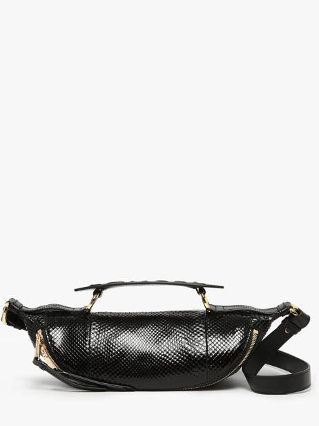Leather Origami Python Crossbody Bag Lancel Black origami A13260