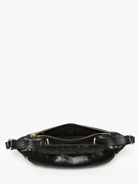 Leather Origami Python Crossbody Bag Lancel Black origami A13260 other view 3
