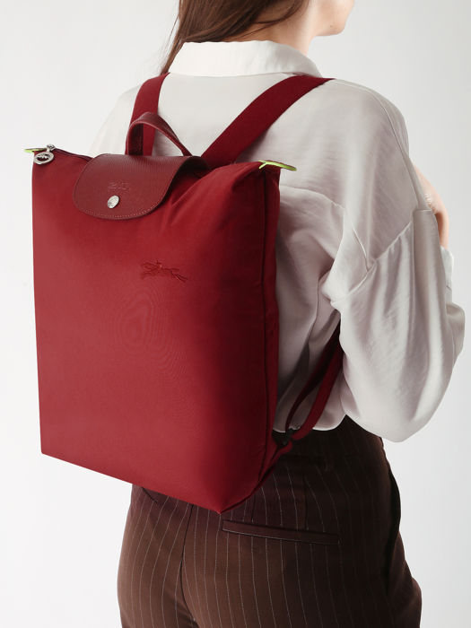 Longchamp Le pliage green Backpack Red