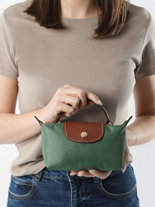 Longchamp Le pliage original Clutches Green