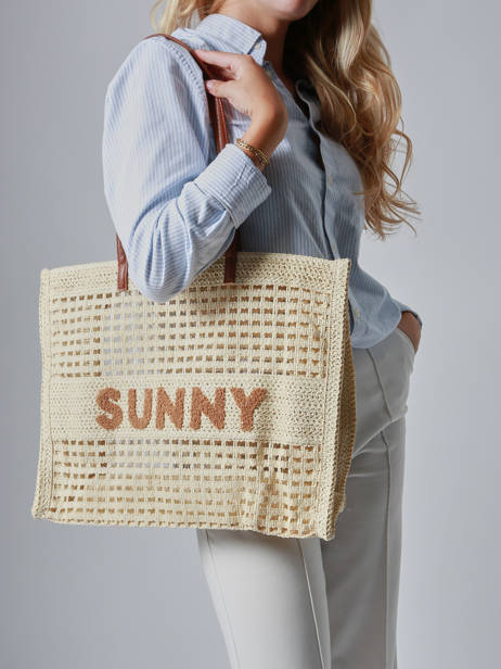 Sac Porté épaule Beach Papier Miniprix Beige beach Q636 vue secondaire 1