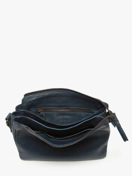 Sac Bandoulière Cow Cuir Basilic pepper Bleu cow BCOW83 vue secondaire 3