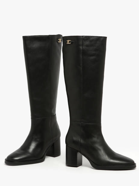 Bottes à Talon En Cuir Tommy hilfiger Noir women 8865BDS vue secondaire 4