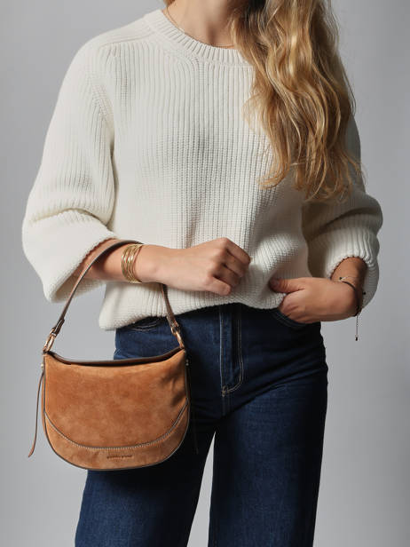 Sac Bandoulière Daily Cuir Vanessa bruno Marron daily 29V40871 vue secondaire 1