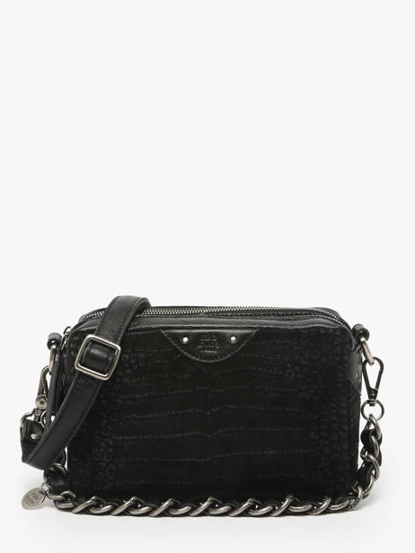 Sac Bandoulière Vintage Cuir Mila louise Noir vintage 23673KRC