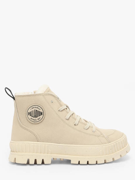 Bottines En Cuir Palladium Beige women 74353210
