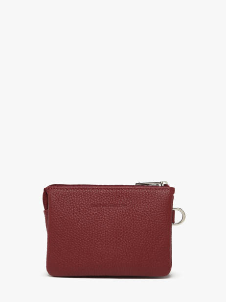 Porte-monnaie 2 Compartiments Cuir Nathan baume Rouge original n 302N vue secondaire 2