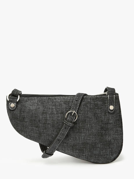 Sac Bandoulière City Perle Tweed Nathan baume Noir n city TW vue secondaire 4