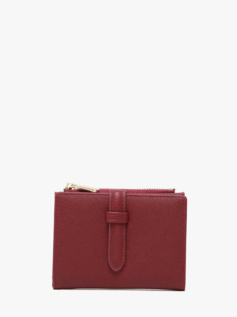 Porte-monnaie Porte-cartes David jones Rouge saffiano P163
