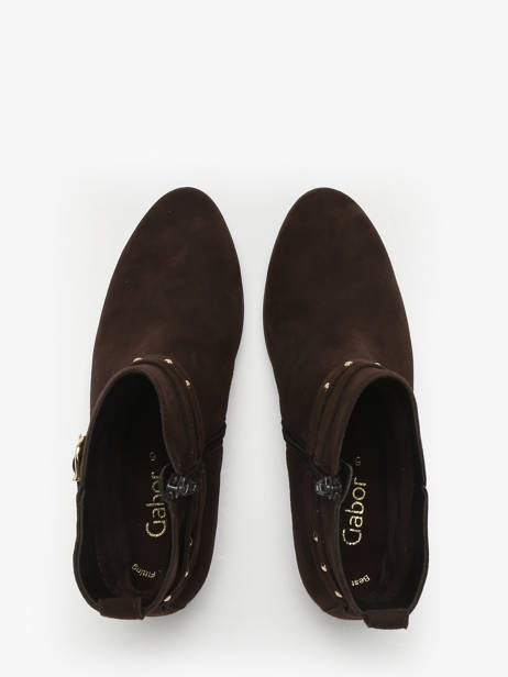 Bottines à Talon En Cuir Gabor Marron women 18 vue secondaire 3