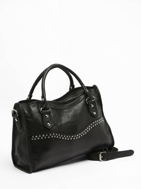 Sac Porté Main Cuir Basilic pepper Noir glam BGLA22 vue secondaire 3