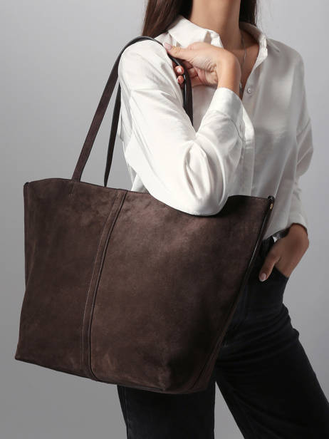 Sac Porté épaule Cabas Cuir Vanessa bruno Marron cabas 29V40873 vue secondaire 1