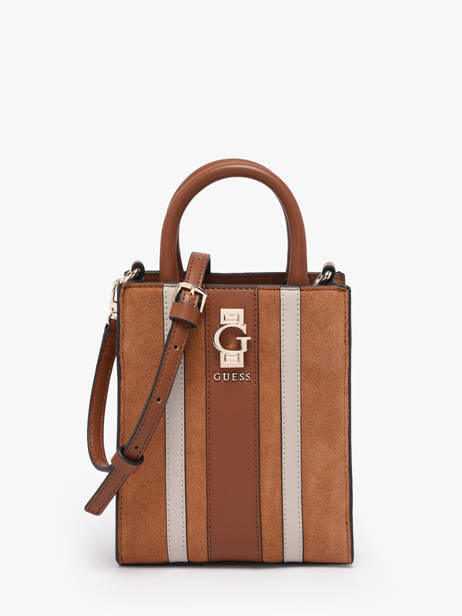 Sac Bandoulière Erenia Cuir Guess Marron erenia SB783875