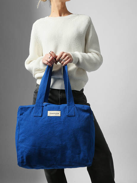 Le Sac Porté épaule A4 Célestins Coton Recyclé Rivedroite Bleu timeless CELESTIM vue secondaire 1