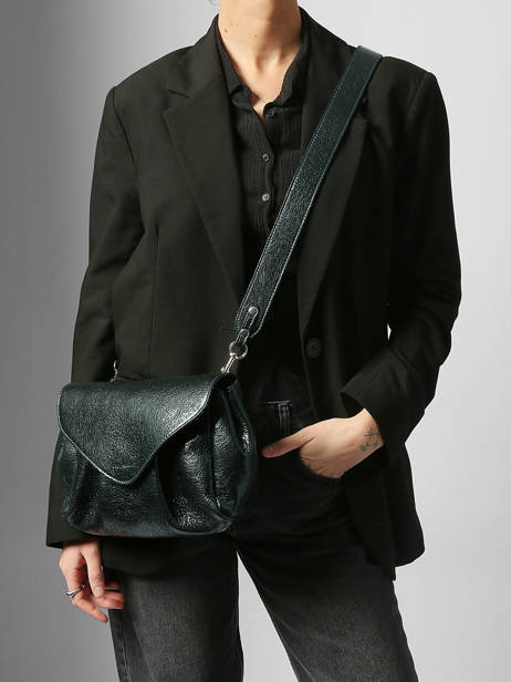 Sac Bandoulière Suzon M Minuit Cuir Paul marius Vert minuit SUZOMMIN vue secondaire 1