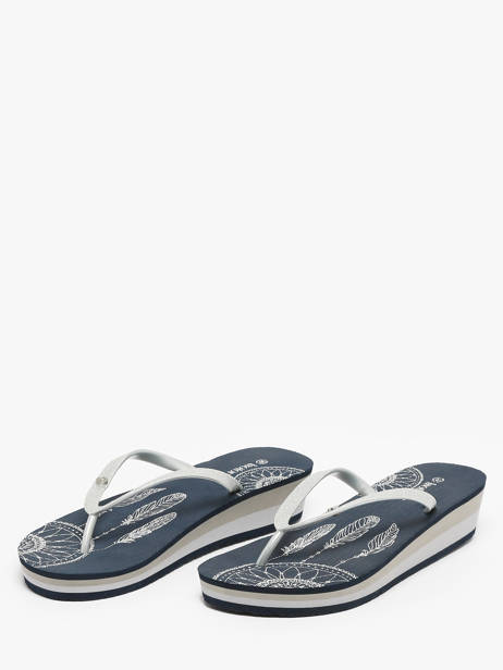 Nu-pieds à Talon Isotoner Bleu women 94163 vue secondaire 1