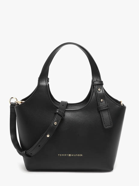 Sac Porté Main Th Logo Polyester Tommy hilfiger Noir th logo AW18281