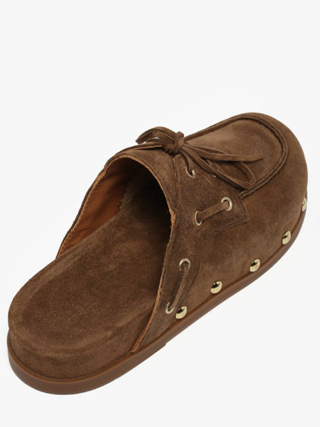 Mules En Cuir Alpe Marron women 53971119 vue secondaire 2