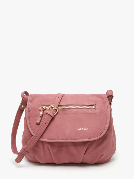 Sac Bandoulière Jen Cuir Nat et nin Rose vintage JEN