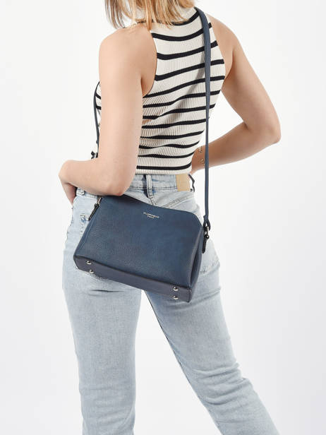 Sac Bandoulière Grained Miniprix Bleu grained F2516 vue secondaire 1