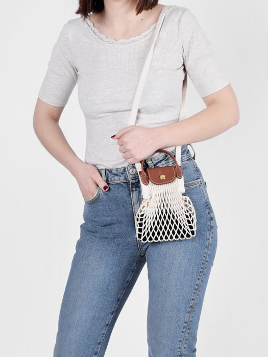 Longchamp Le pliage filet Pochettes Blanc