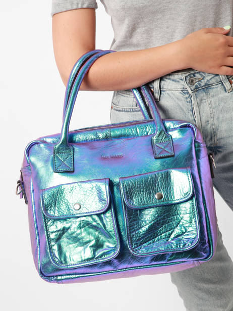 A4 Size Satchel Paul marius Blue scarabee DANDYSCA other view 1